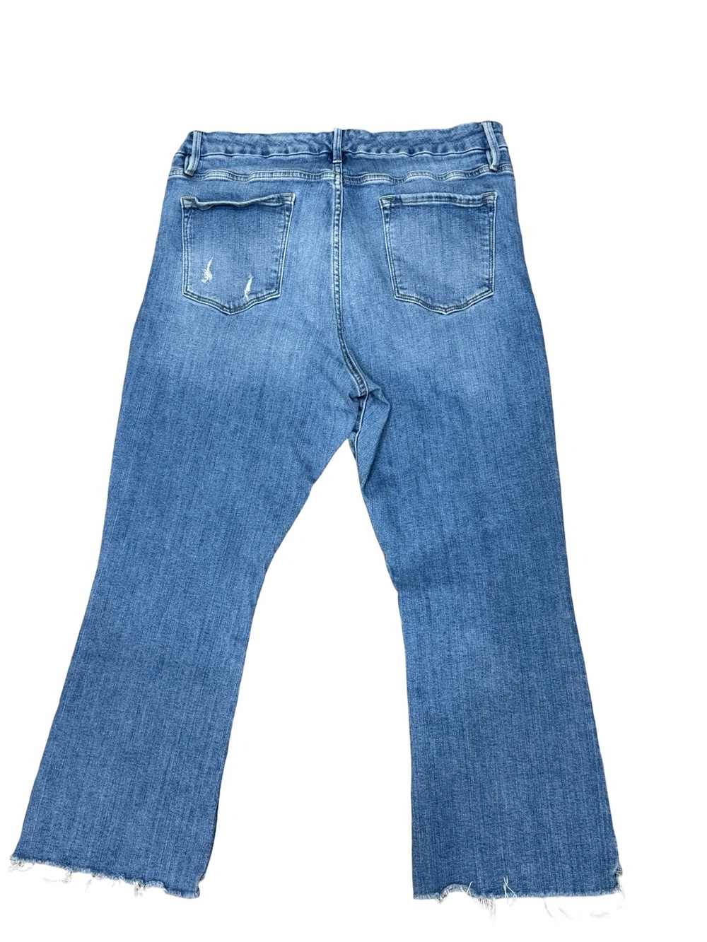 👖 FRAME Le Crop Mini Boot Raw Step‎ Hem Jeans Size 34 Dark Wash - Picture 15 of 15
